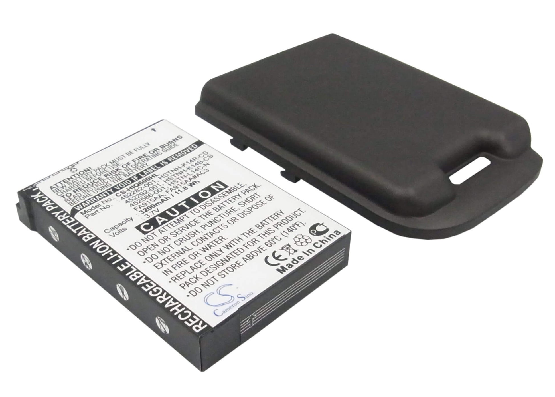 3.7V, 3200mAh, Li-ion Battery fits Hp, Ipaq 600, Ipaq 610, 11.84Wh