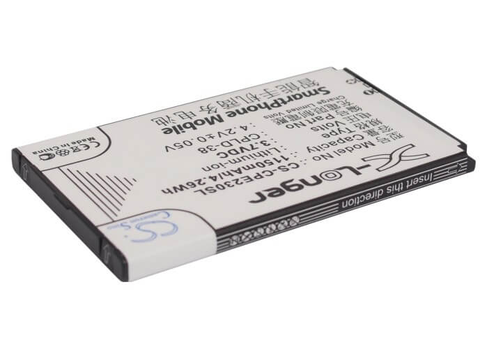 3.7V, 1150mAh, Li-ion Battery fits Coolpad, E230, E506, 4.255Wh