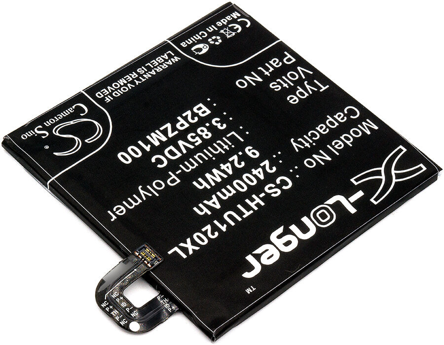 3.85V, 2400mAh, Li-Polymer Battery fits Htc, Alpine, U Play, 9.24Wh