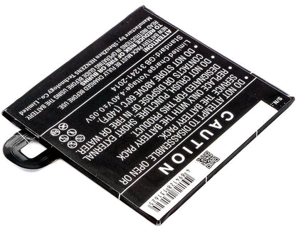 3.85V, 2400mAh, Li-Polymer Battery fits Htc, Alpine, U Play, 9.24Wh