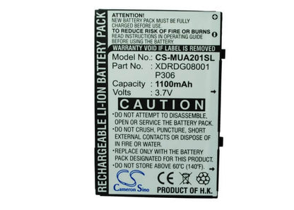 3.7V, 1100mAh, Li-ion Battery fits I-mate, Jama 201, P306, 4.07Wh