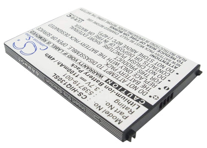 3.7V, 1100mAh, Li-ion Battery fits Hp, Glisten K3, Ipaq Glisten, 4.07Wh