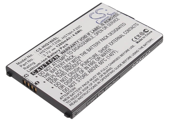 3.7V, 1260mAh, Li-ion Battery fits Hp, Ipaq 530, Ipaq Voice Messenger, 4.662Wh