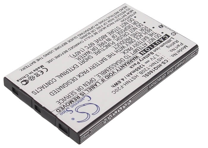 3.7V, 1260mAh, Li-ion Battery fits Hp, Ipaq 530, Ipaq Voice Messenger, 4.662Wh