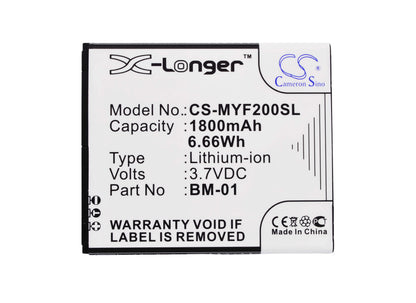 3.7V, 1800mAh, Li-ion Battery fits Myphone, Fun 2, Next-s, 6.66Wh
