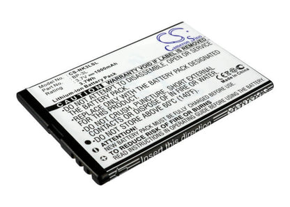 3.7V, 1000mAh, Li-ion Battery fits Nokia, 303, 603, 3.7Wh