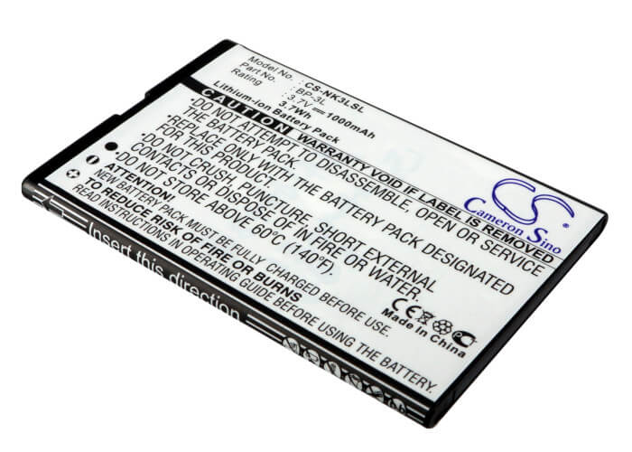 CS-NK3LSL, Mobile, Smartphone 3.7V, 1000mAh, Li-ion Battery fits Myphone, 1080, 9010, 3.7Wh