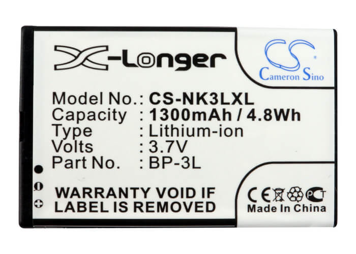 3.7V, 1300mAh, Li-ion Battery fits Myphone, 1080, 9010, 4.81Wh