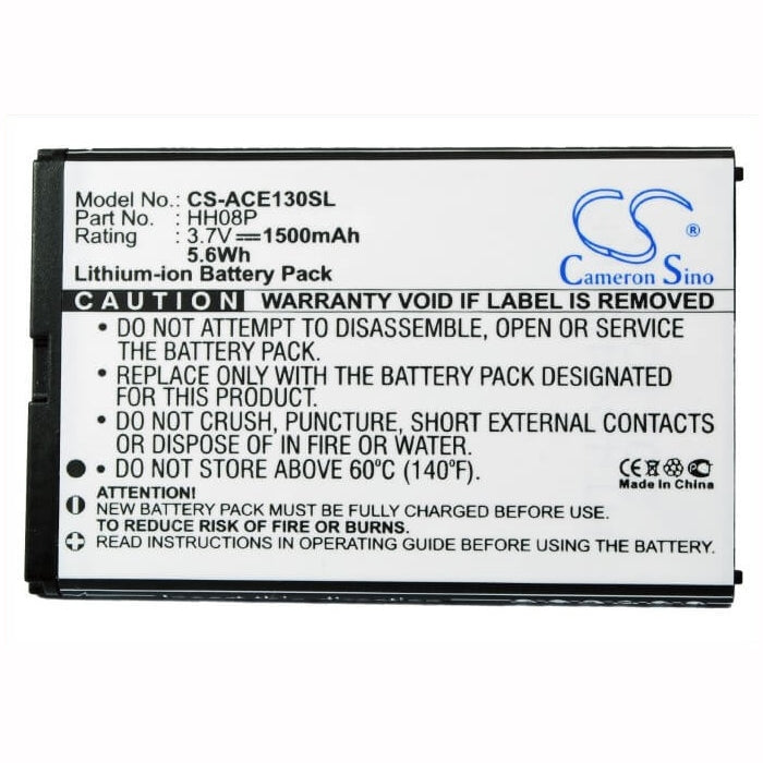 3.7V, 1500mAh, Li-ion Battery fits Acer, Betouch E130, Betouch E130 B, 5.55Wh