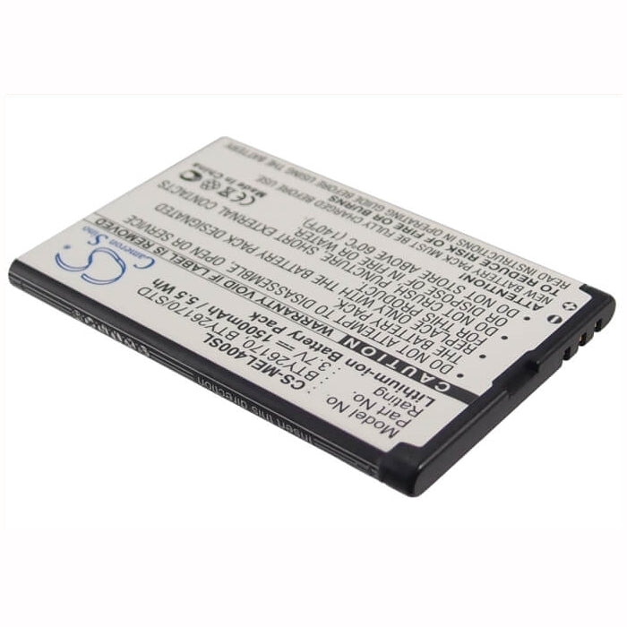 3.7V, 1500mAh, Li-ion Battery fits Emporia, El400, Mobistel El400, 5.55Wh