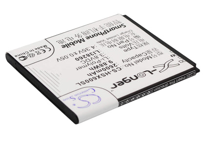 3.8V, 2600mAh, Li-ion Battery fits Hisense, Hs-x6, Hs-x6c, 9.88Wh