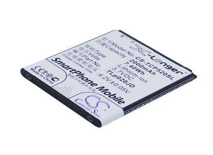3.7V, 2000mAh, Li-ion Battery fits Tcl, P5181, P518l, 7.4Wh