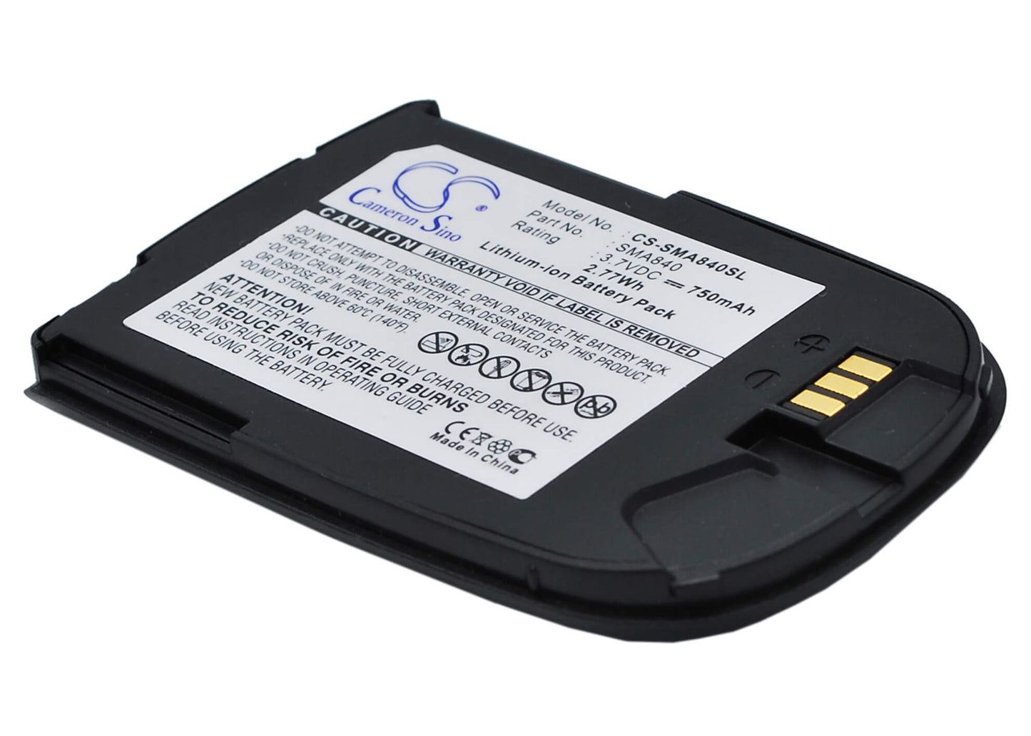 3.7V, 750mAh, Li-ion Battery fits Samsung, Pm-a840, Sph-a820, 2.775Wh