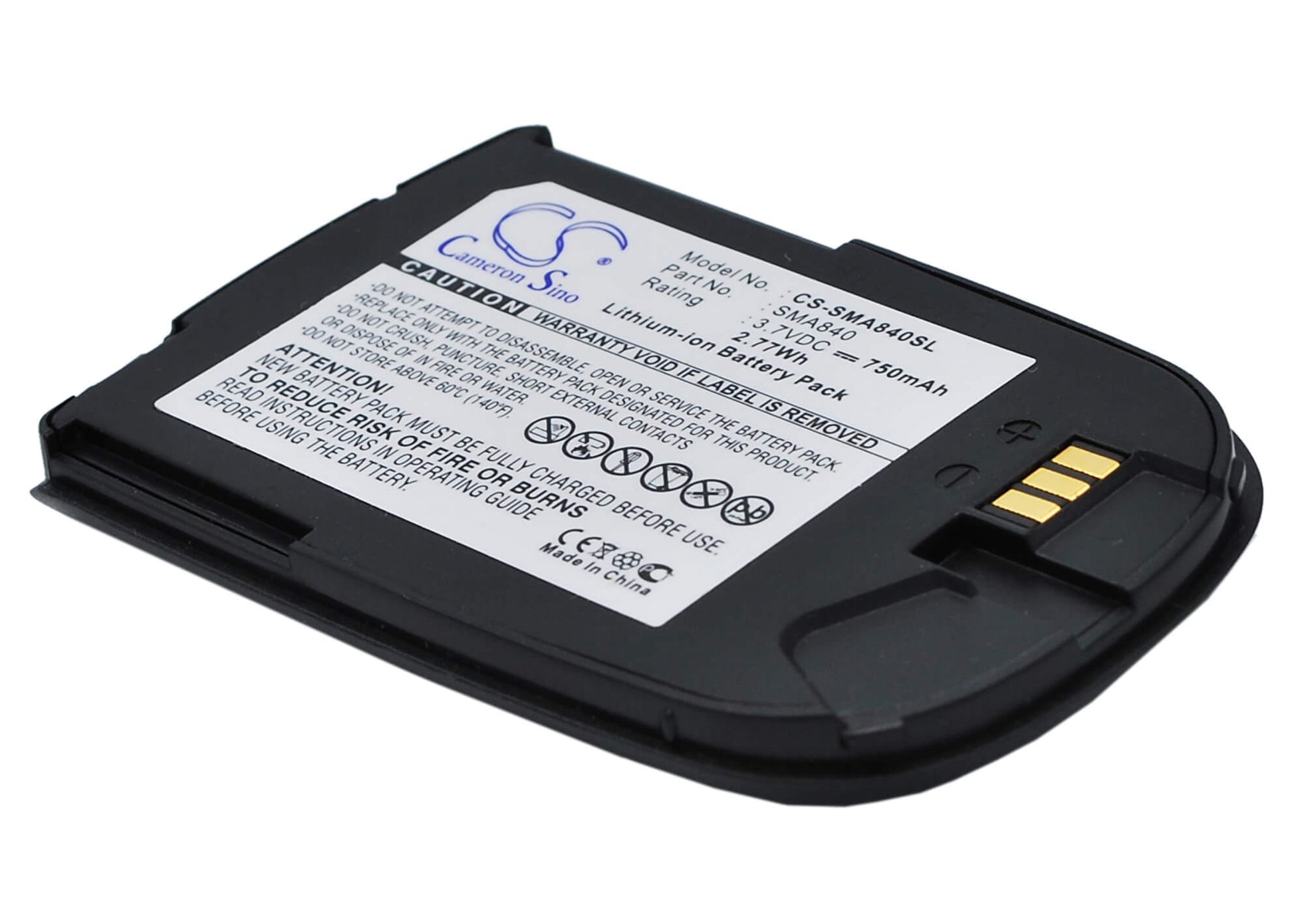 3.7V, 750mAh, Li-ion Battery fits Sprint, Via820, 2.775Wh