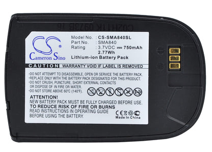 3.7V, 750mAh, Li-ion Battery fits Sprint, Via820, 2.775Wh
