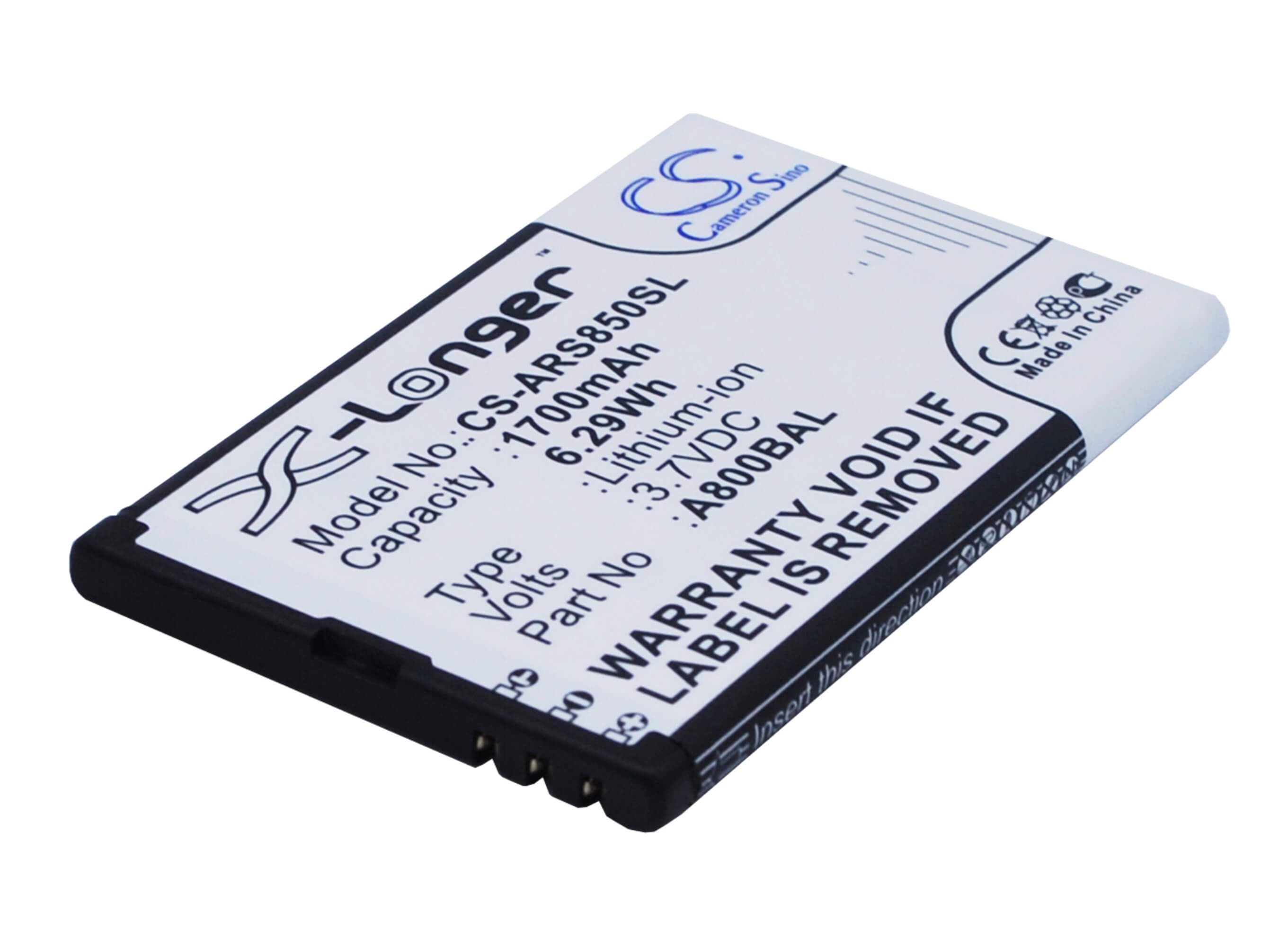 3.7V, 1700mAh, Li-ion Battery fits Hyundai, Mb-140, 6.29Wh