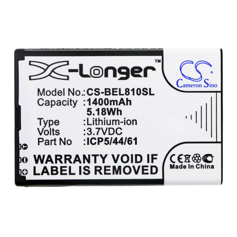 3.7V, 1400mAh, Li-ion Battery fits Bea-fon, Sl810, Sl820, 5.18Wh