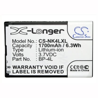 Mobile, Smartphone 3.7V, 1700mAh, Li-ion Battery fits Zalip, Cdm530am, Mifi H1, 6.29Wh