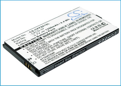 3.7V, 1200mAh, Li-ion Battery fits Coolpad, F668, F800, 4.44Wh