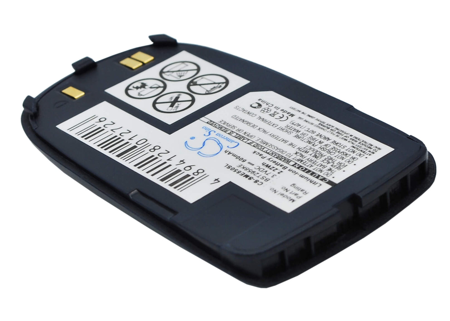 3.7V, 600mAh, Li-ion Battery fits Samsung, Sgh-e850, 2.22Wh