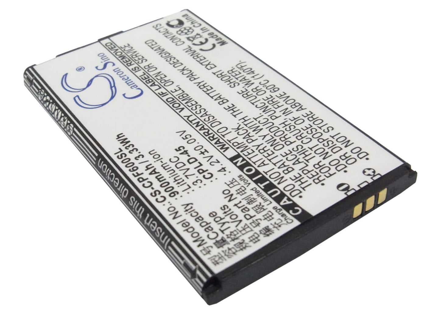 3.7V, 900mAh, Li-ion Battery fits Coolpad, 8830, E506, 3.33Wh