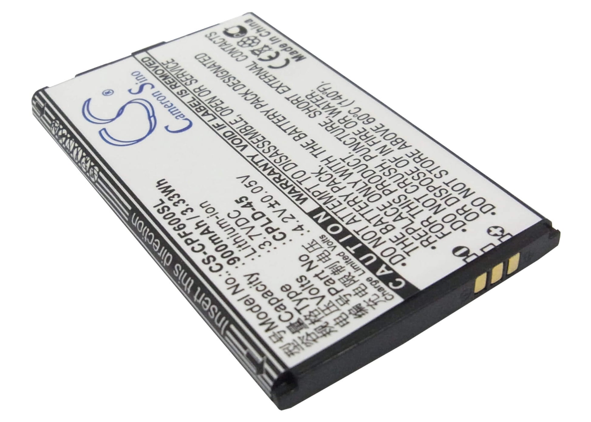3.7V, 900mAh, Li-ion Battery fits Coolpad, 8830, E506, 3.33Wh