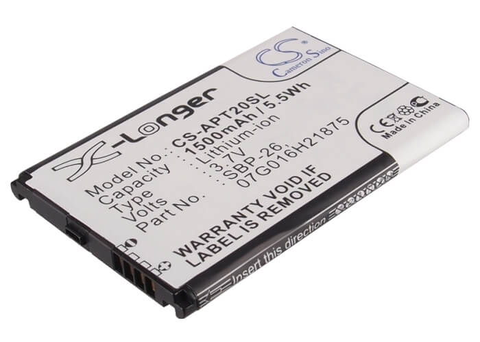 3.7V, 1500mAh, Li-ion Battery fits Asus, T20, 5.55Wh