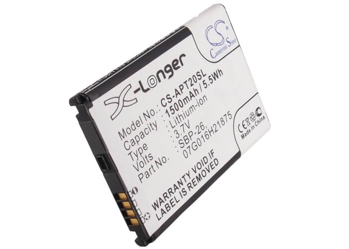 3.7V, 1500mAh, Li-ion Battery fits Asus, T20, 5.55Wh