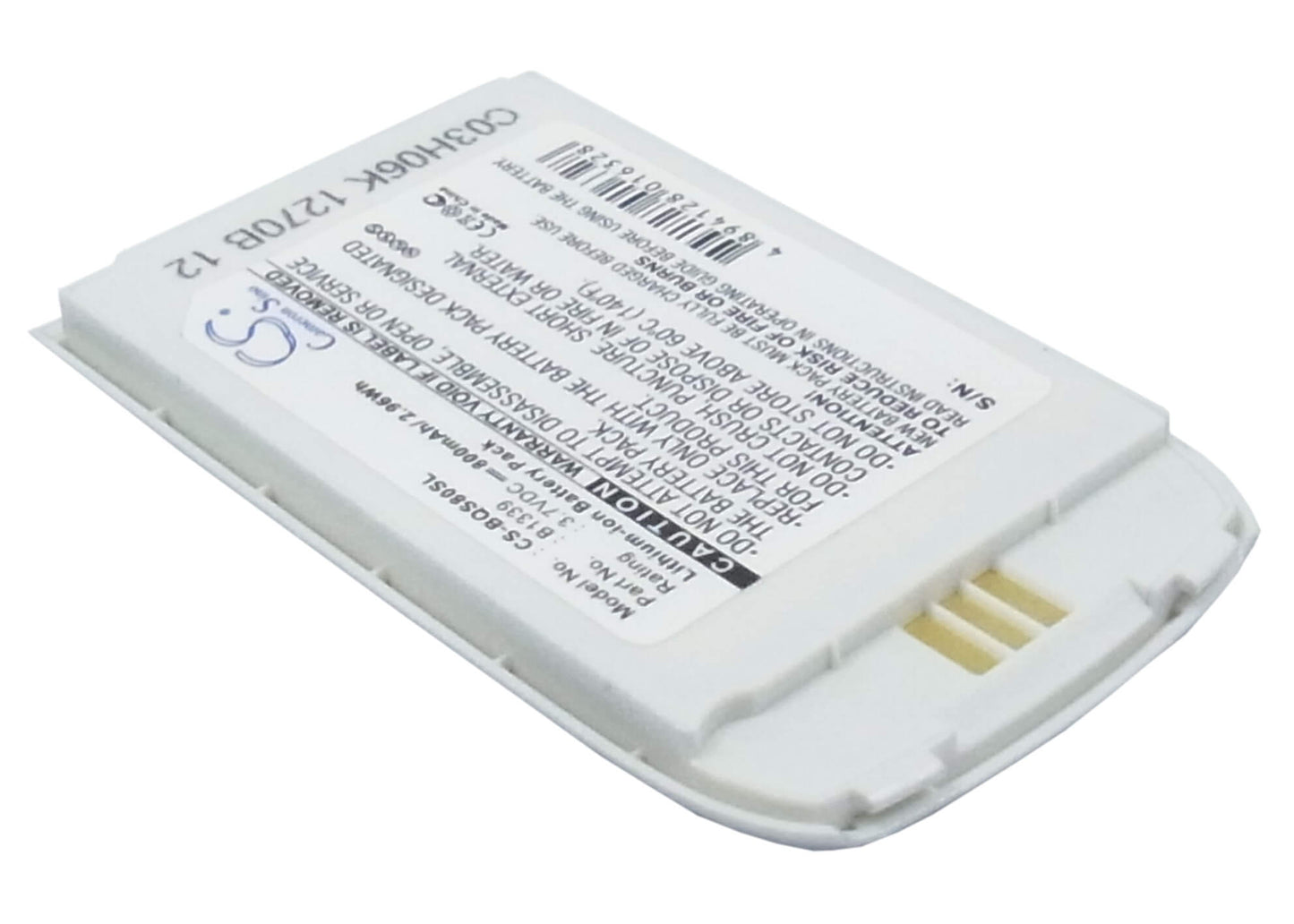 3.7V, 800mAh, Li-ion Battery fits Siemens, O2 X4, S80, 2.96Wh
