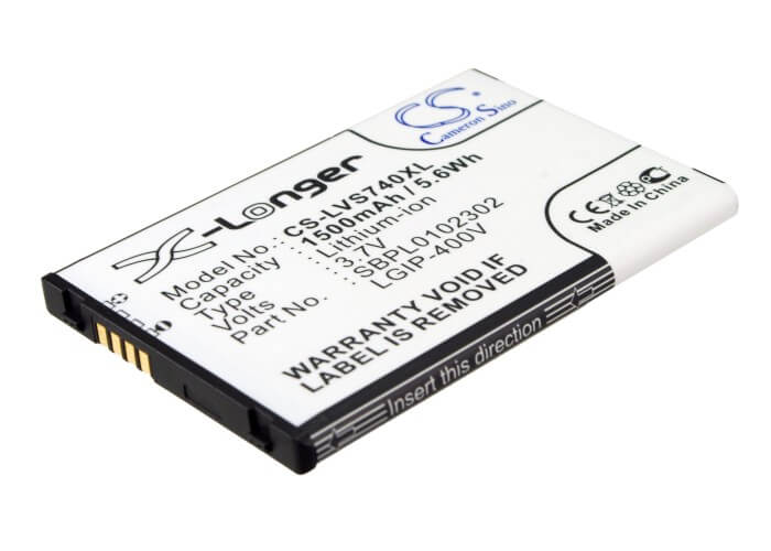 3.7V, 1500mAh, Li-ion Battery fits Verizon, Ally Vs740, Ally Vs750, 5.55Wh