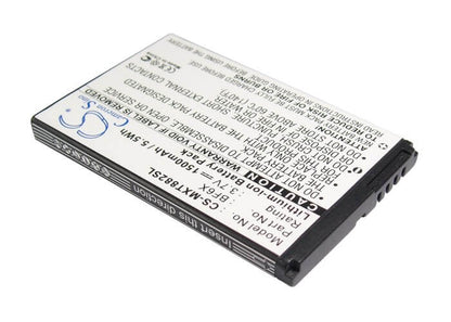 3.7V, 1500mAh, Li-ion Battery fits Motorola, Domino +, Droid 3, 5.55Wh