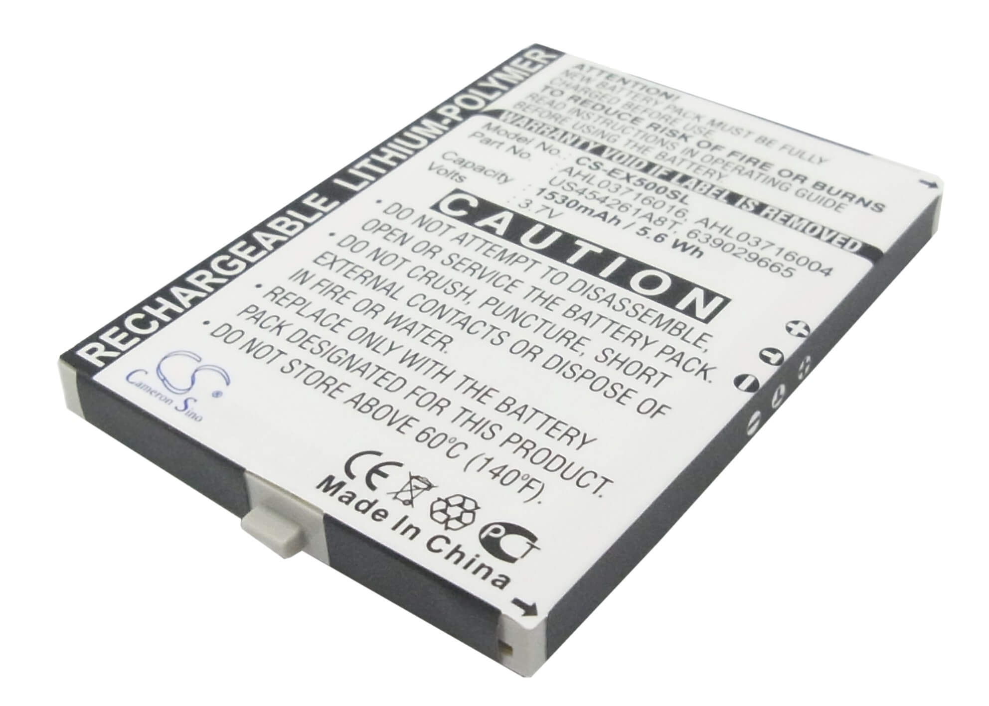 3.7V, 1530mAh, Li-Polymer Battery fits Utstarcom, P903, 5.661Wh