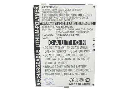 3.7V, 1530mAh, Li-Polymer Battery fits Pharos, Gps Phone, Gps Phone 600e, 5.661Wh