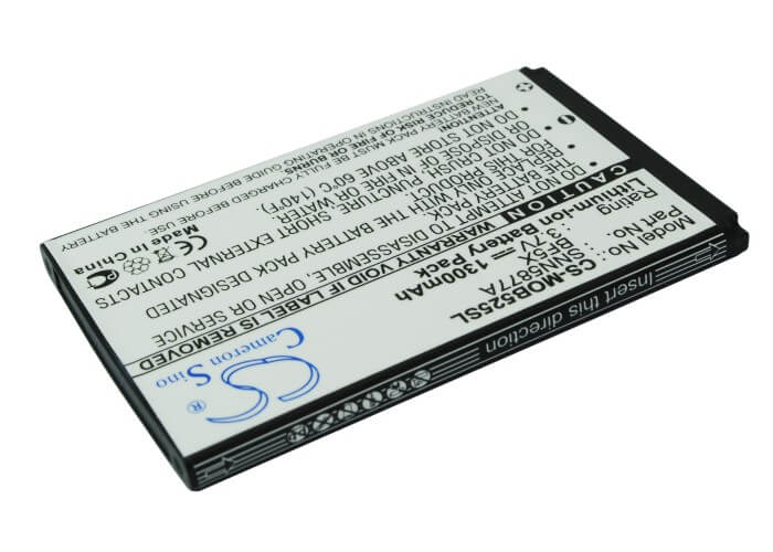 3.7V, 1300mAh, Li-ion Battery fits Motorola, Bravo, Defy, 4.81Wh