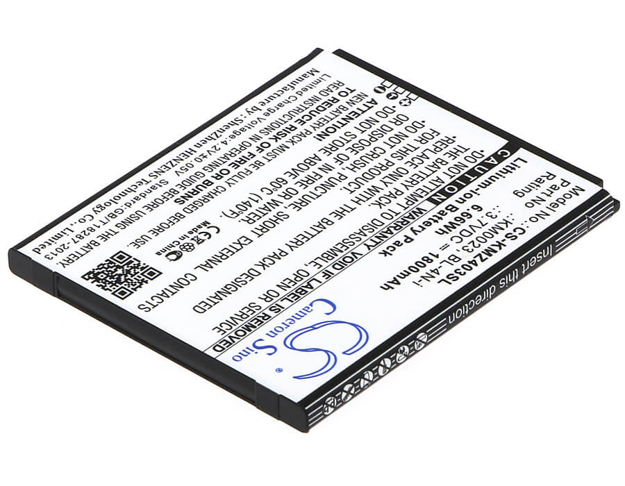 3.7V, 1800mAh, Li-ion Battery fits Kruger&matz, Andromax I6c, Km0403, 6.66Wh