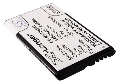 3.7V, 1800mAh, Li-ion Battery fits Motorola, Domino +, Droid 3, 6.66Wh