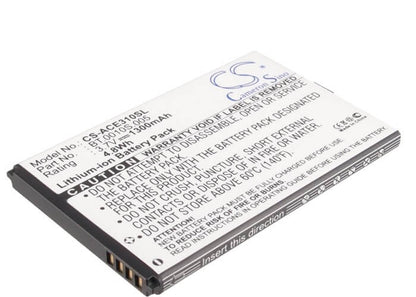 3.7V, 1300mAh, Li-ion Battery fits Acer, Betouch E210, C6, 4.81Wh