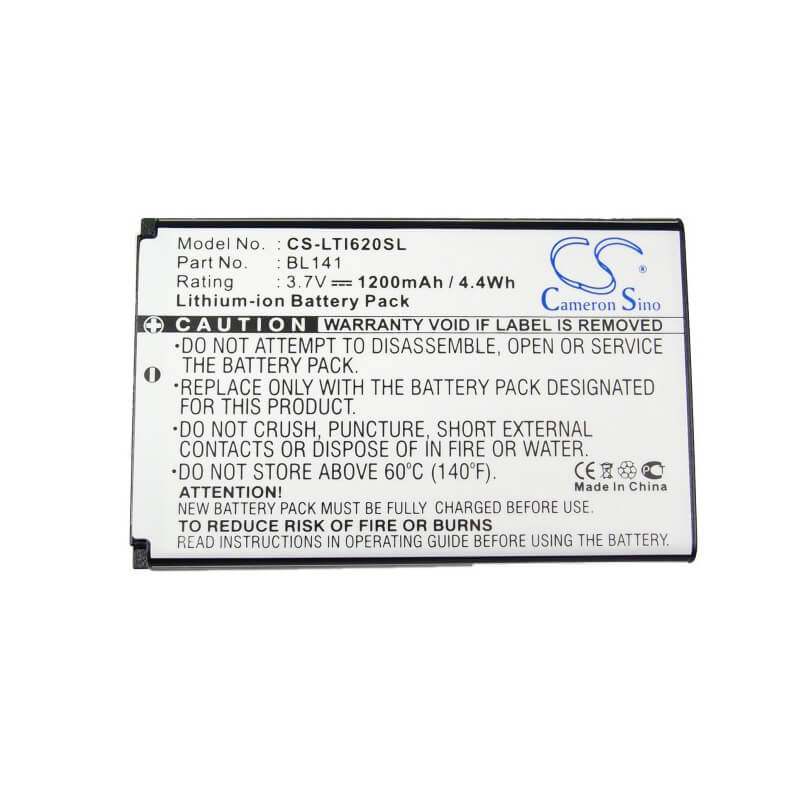 3.7V, 1400mAh, Li-ion Battery fits Lenovo, I62, O3, 5.18Wh