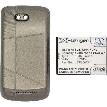 3.7V, 2800mAh, Li-ion Battery fits Coolpad, 5860, 5860e, 10.36Wh