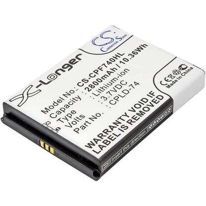 3.7V, 2800mAh, Li-ion Battery fits Coolpad, 5860, 5860e, 10.36Wh