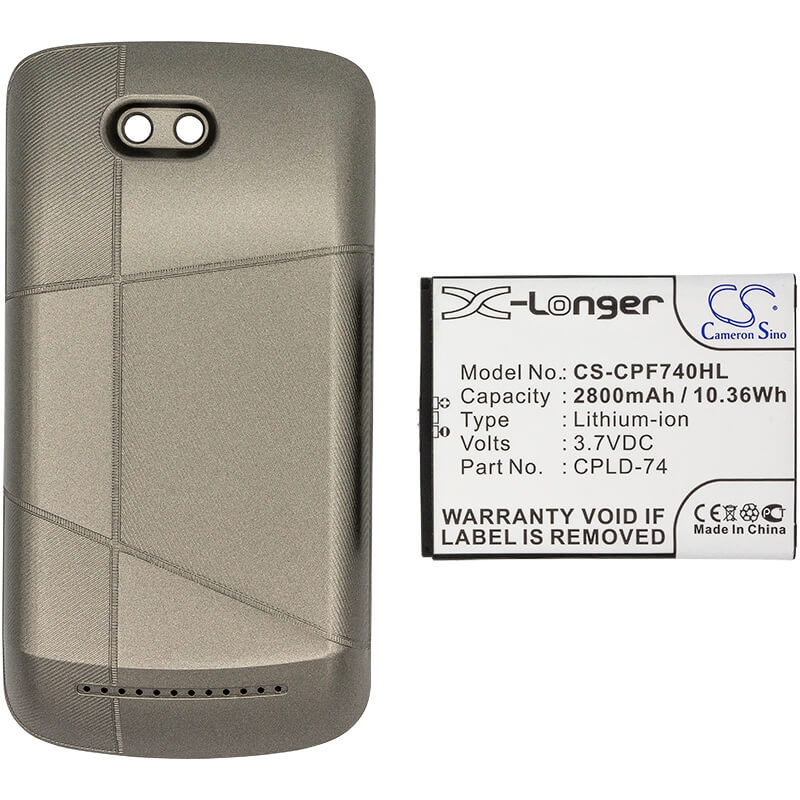 3.7V, 2800mAh, Li-ion Battery fits Metropcs, Cp5860em, Quattro 4g, 10.36Wh