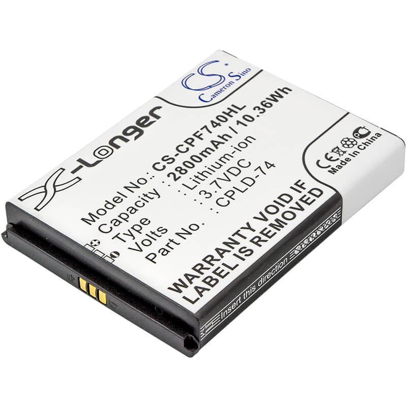 3.7V, 2800mAh, Li-ion Battery fits Metropcs, Cp5860em, Quattro 4g, 10.36Wh
