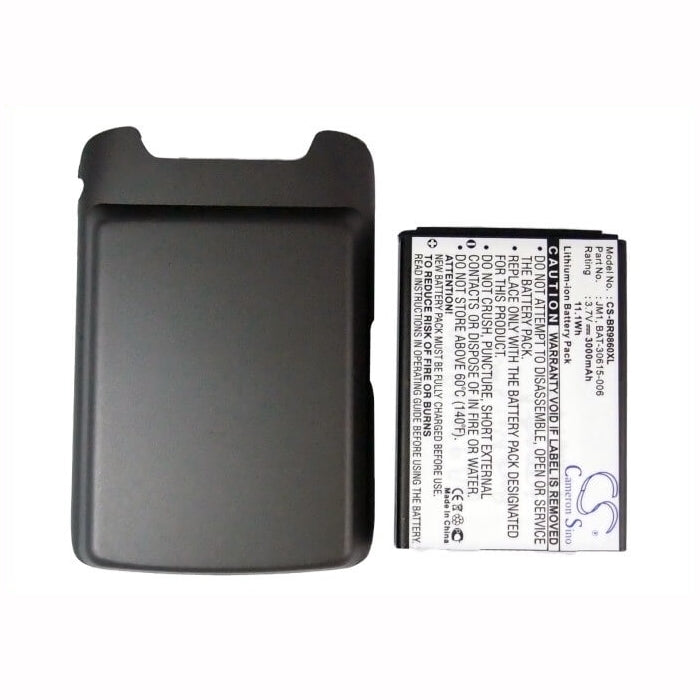 3.7V, 3000mAh, Li-ion Battery fits Blackberry, Torch 9850, Torch 9860, 11.1Wh