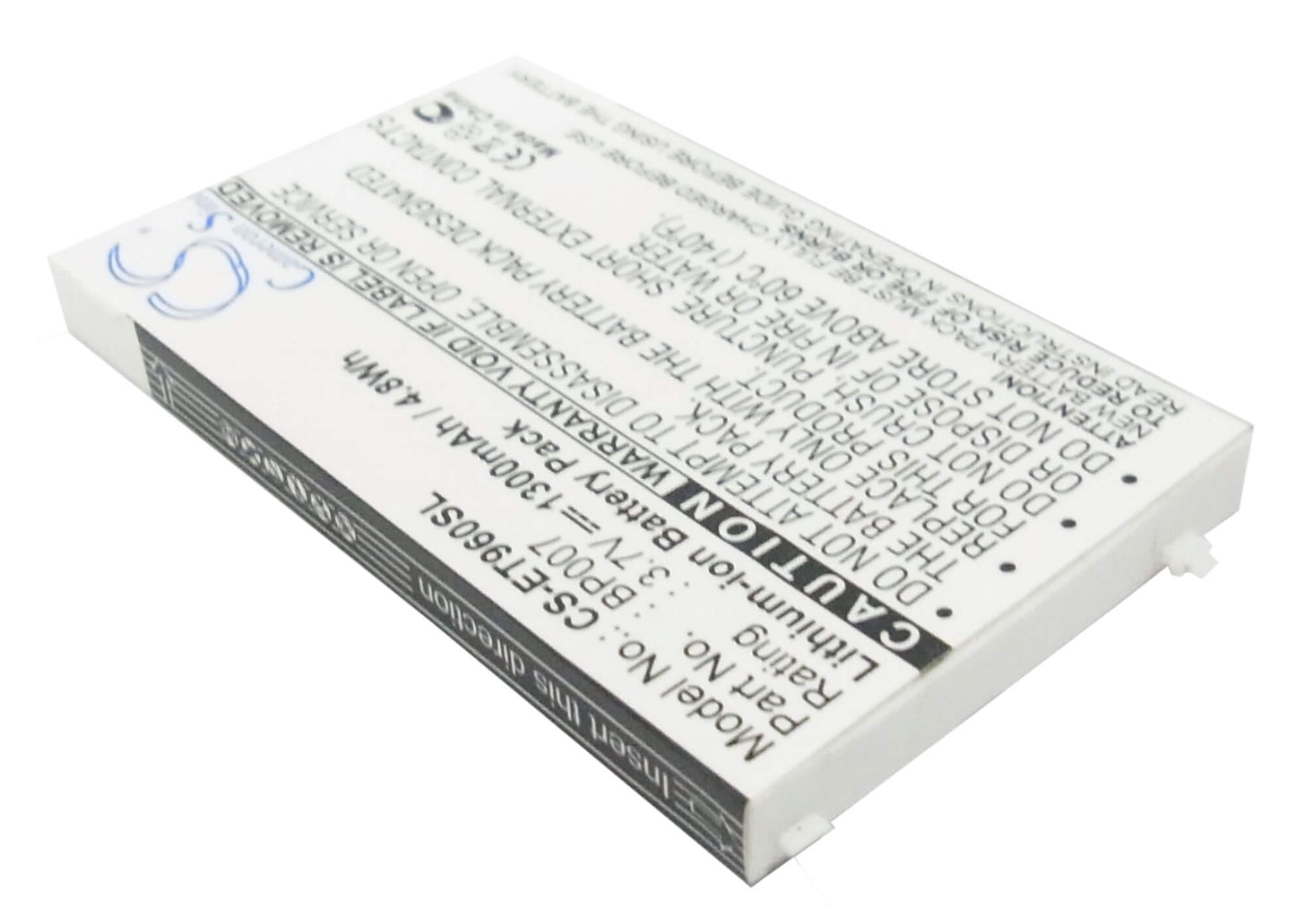 3.7V, 1300mAh, Li-Polymer Battery fits Lenovo, Et960, 4.81Wh