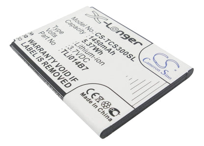 3.7V, 1450mAh, Li-ion Battery fits Tcl, E708, S300t, 5.365Wh