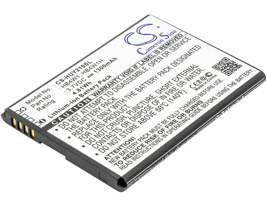 3.7V, 1300mAh, Li-ion Battery fits Huawei, Ascend G510, Ascend C8813, 4.81Wh