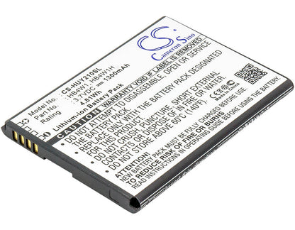 3.7V, 1300mAh, Li-ion Battery fits Huawei, Ascend G510, Ascend C8813, 4.81Wh