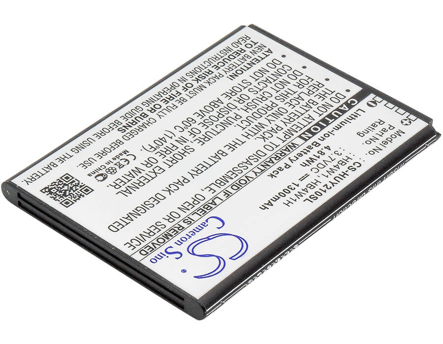 3.7V, 1300mAh, Li-ion Battery fits Huawei, Ascend G510, Ascend C8813, 4.81Wh