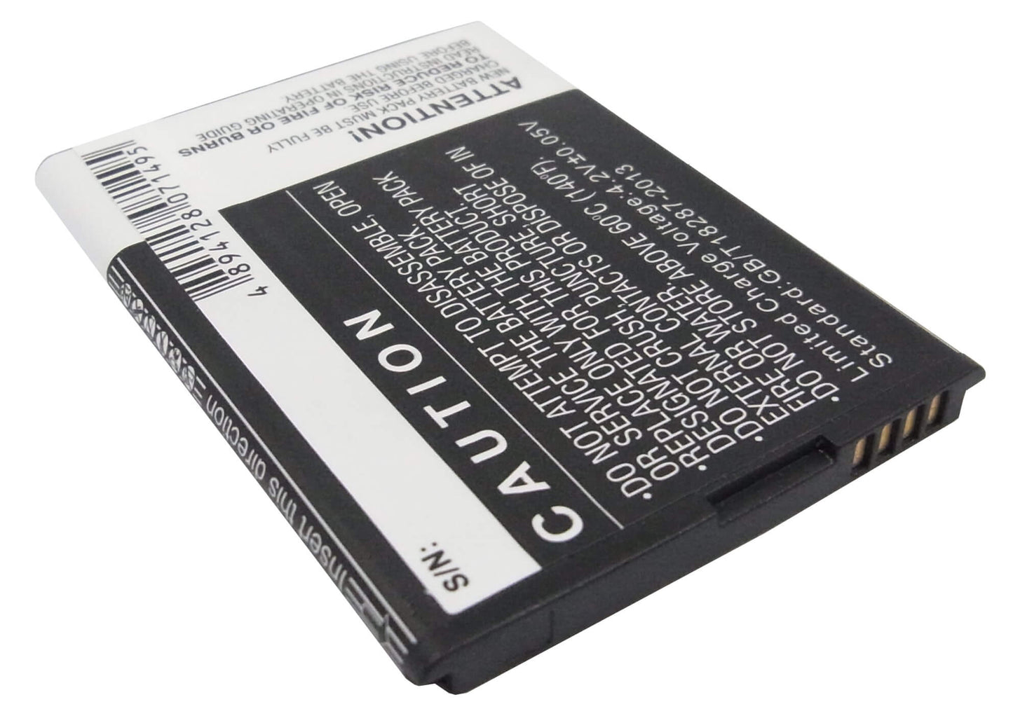 3.7V, 1600mAh, Li-ion Battery fits Huawei, Ascend C8813d, Ascend G520, 5.92Wh