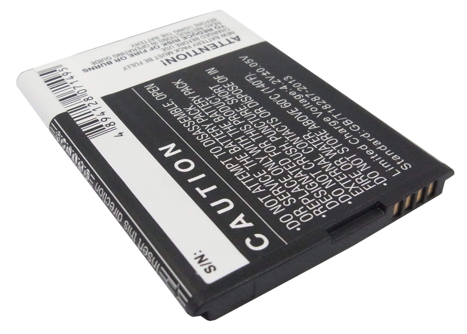 3.7V, 1600mAh, Li-ion Battery fits Huawei, Ascend C8813d, Ascend G520, 5.92Wh